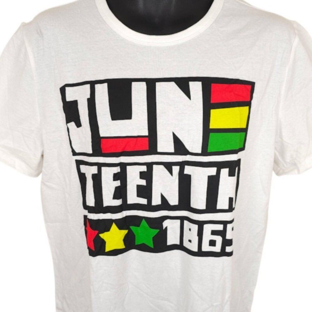Juneteenth T Shirt Mens Size Medium White Black American Freedom Emancipation